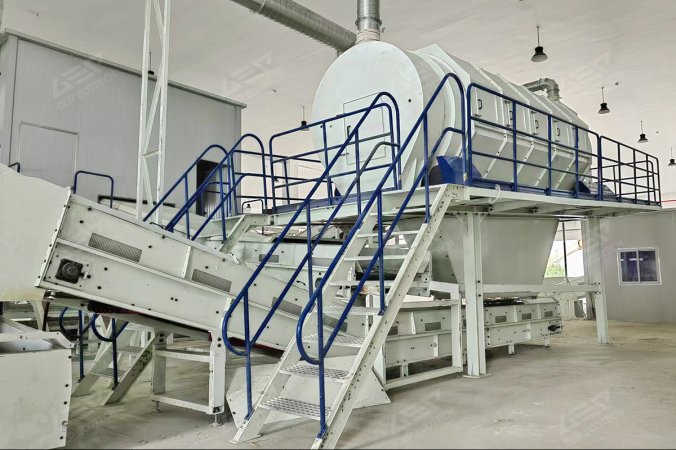 หน้าจอ Trommel สำหรับโครงการรีไซเคิลขยะอุตสาหกรรมในเมืองเจียงจีน
